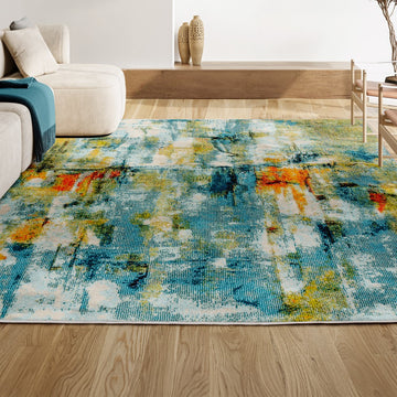 Contemporary Pop Modern Abstract Waterfall Area Rug